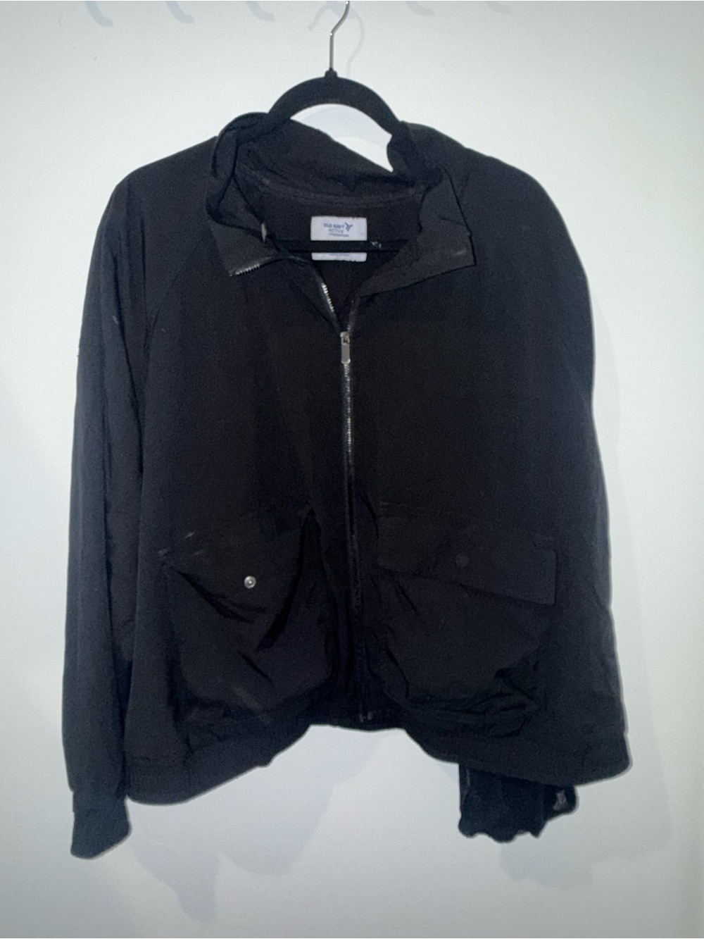 Old Navy Black Zip Bomber Jacket
